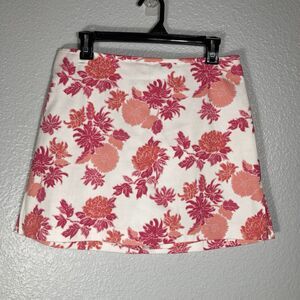 Vintage David Paul Floral Skort Size 10 Pink Floral Lilly Tennis Golf Coastal